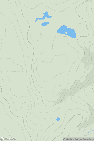Thumbnail image for Cat Crag [Lake District S] showing contour plot for surrounding peak